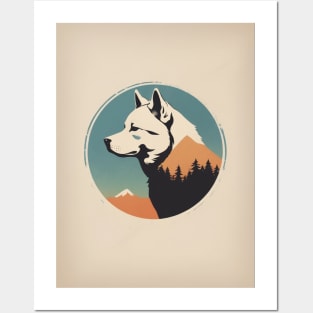 Akita Dog 4 - Japanese Retro Style Posters and Art